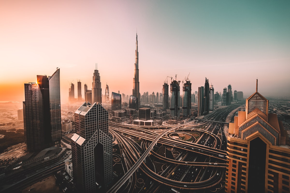 Dubai DMCC Headquarters Skyline
